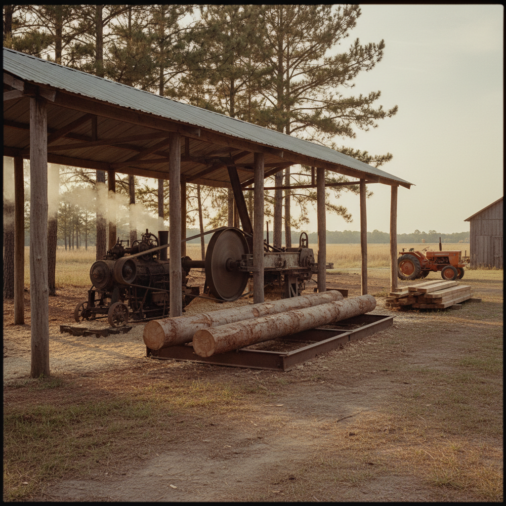 Log milling in action